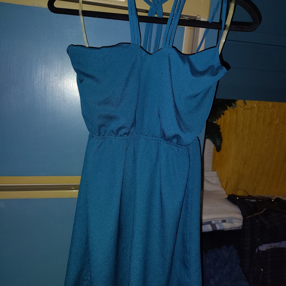 Elegant Blue Women's Dress